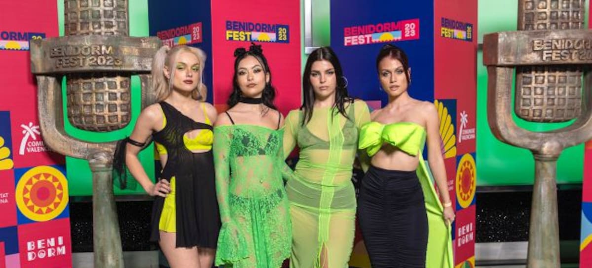 E'femme en la alfombra naranja del Benidorm Fest 2023