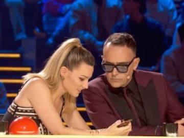 Edurne recibe un mensaje de Yanay en ‘Got Talent’ y se lo enseña a Risto Mejide: “Son Minions”