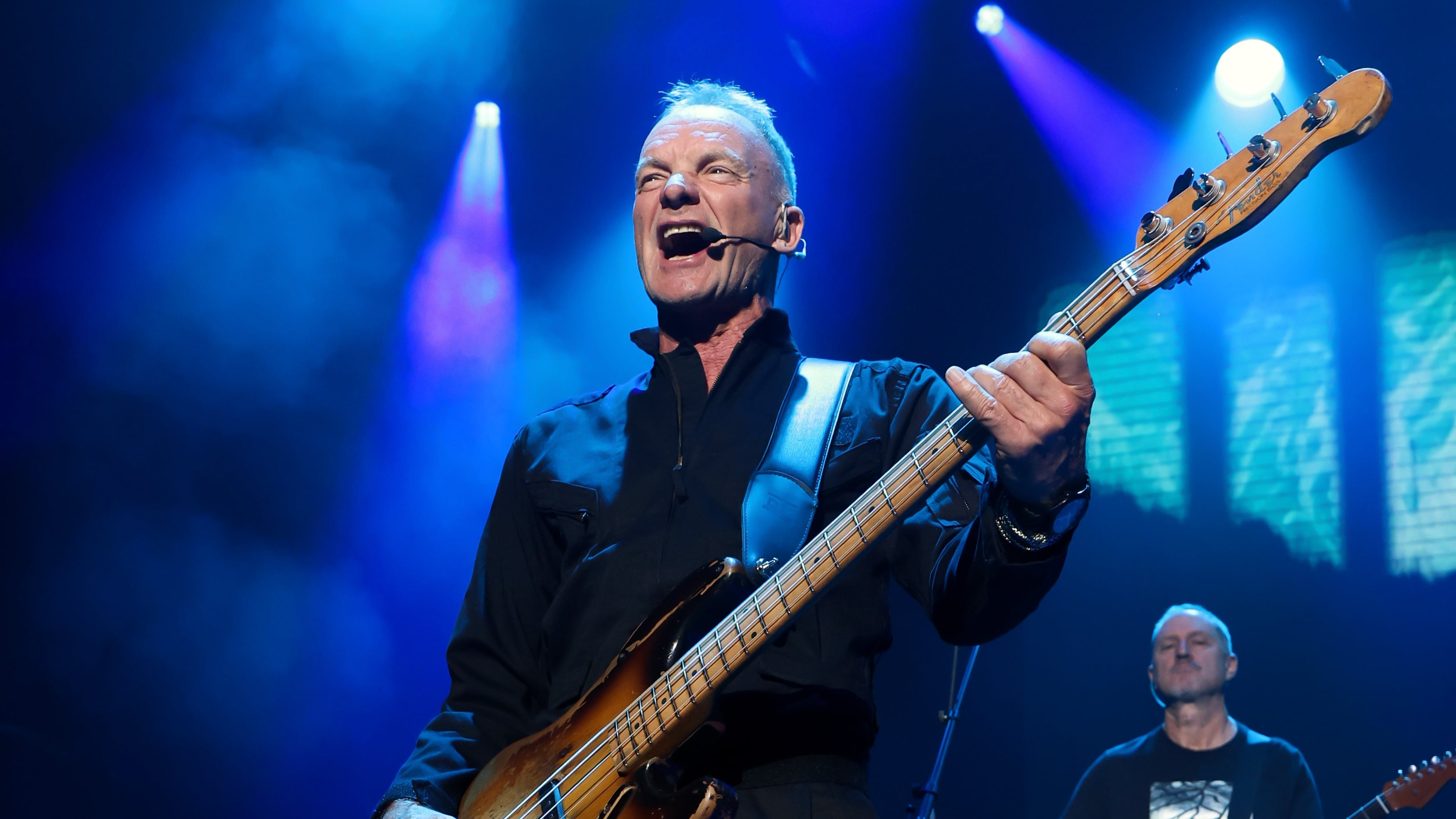 Sting durante un concierto en Los Ángeles, California