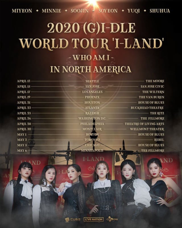 Gira I-LAND de (G)I-DLE en 2020