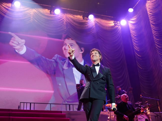 David Bisbal durante su concierto en Almería.