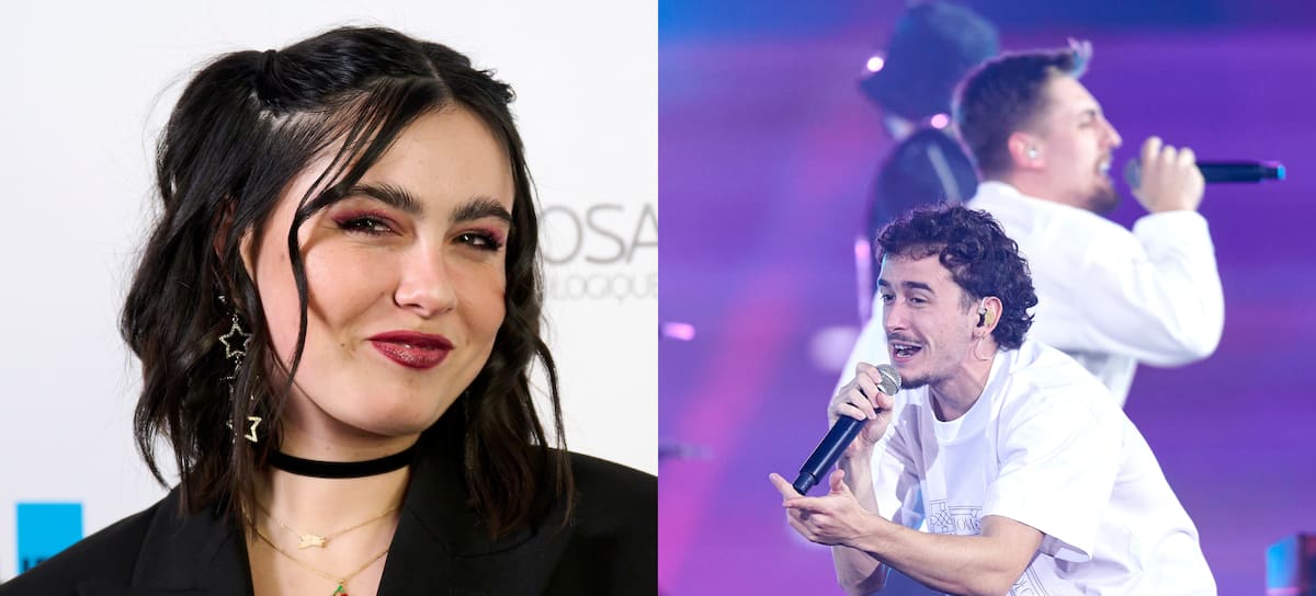 Chiara Oliver en la 'Mela Party' de La Roche Posay en abril de 2024 (Photo by Carlos Alvarez/Getty Images) y The Tyets actuando en la Kingdom Cup Final Four en noviembre de 2023 (Photo by Cristian Trujillo/Quality Sport Images/Getty Images)