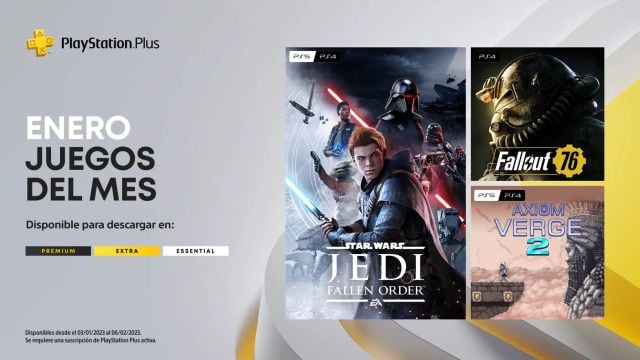 Imagen promocional de los juegos PS Plus en enero de 2023