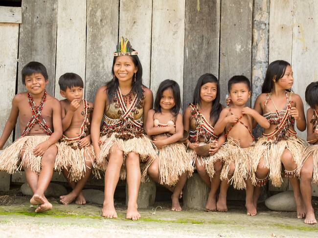 Indígenas de la Amazonía ecuatoriana.