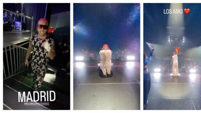 El artista colombiano compartía imágenes del concierto en su perfil de Instagram.