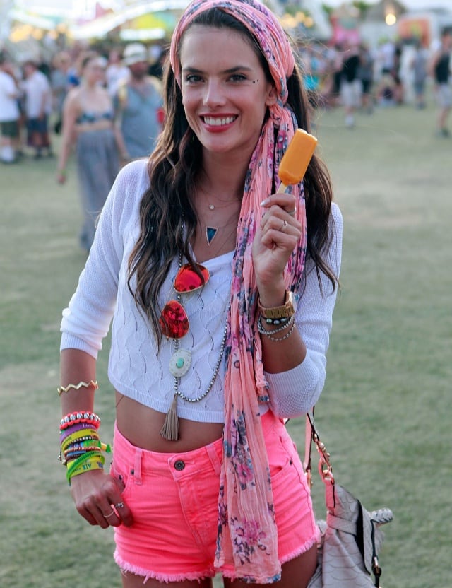 La top model Alessandra Ambrosio, en Coachella.