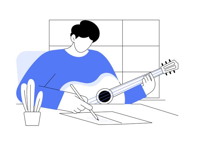 Cada vez se componen menos canciones a mano. Ilustración de Istock.