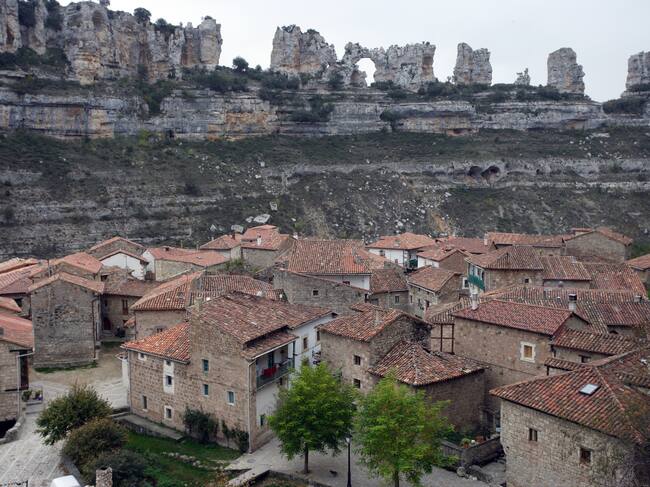 El entorno de Orbaneja del castillo, cerca del cañón del Ebro.