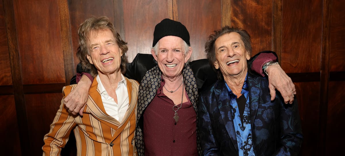 Mick Jagger, Keith Richards y Ronnie Wood (The Rolling Stones) en un evento de presentación de su nuevo álbum 'Foreign Tongues' en Nueva York, mayo de 2026.