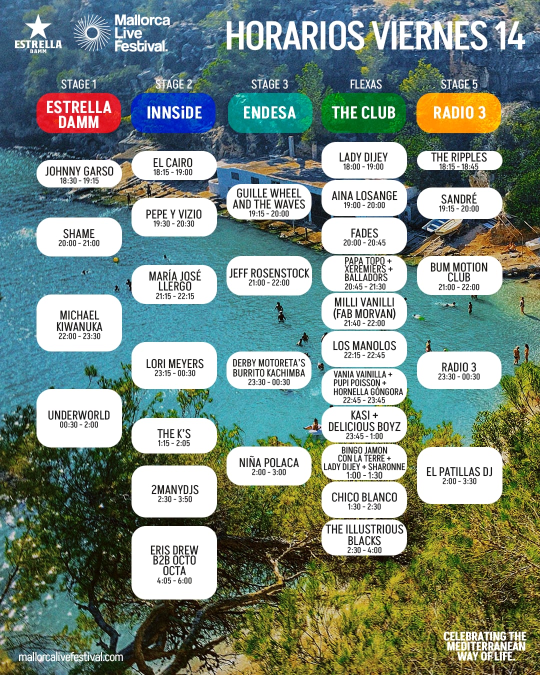 Horarios del Mallorca Live Festival