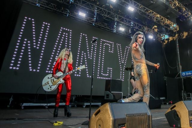 Nancys Rubias durante un concierto.