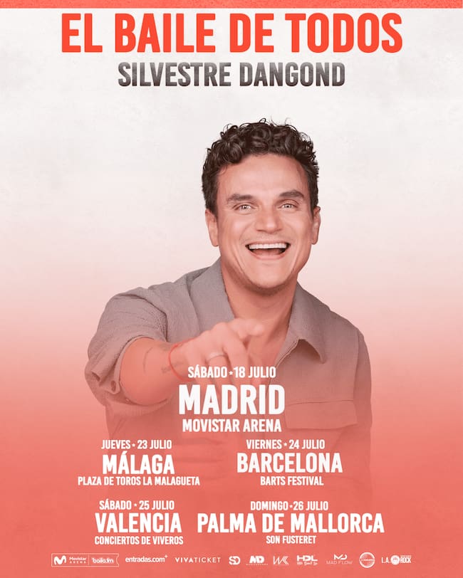 Cartel de la gira de Silvestre Dangond en España en 2026
