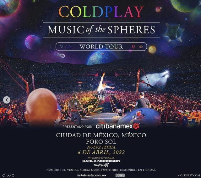 Coldplay confirmó dos nuevas fechas. Una en CDMX y otra en Guadalajara