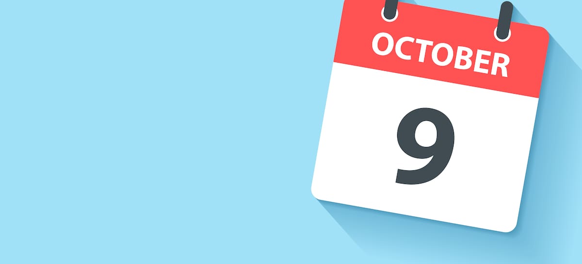Calendario 9 de octubre