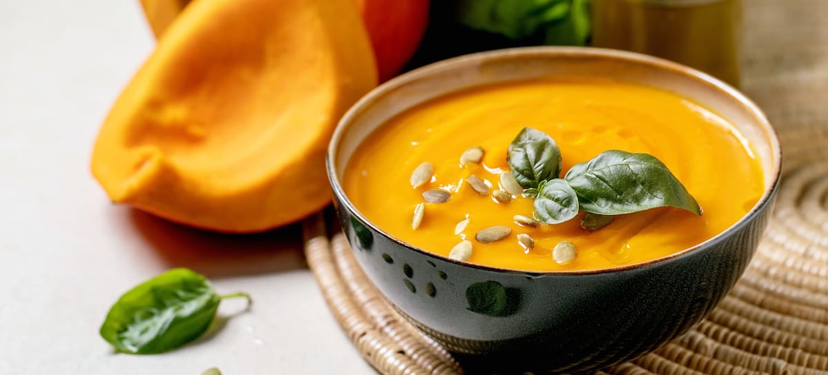 Bowl de crema de calabaza