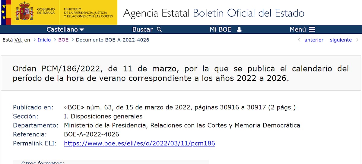 Boletín Oficial del Estado.