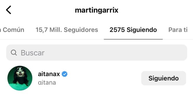 Martin Garrix ha empezado a seguir a Aitana