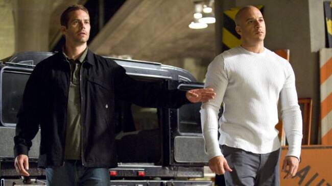 Paul Walker y Vin Diesel en escena.