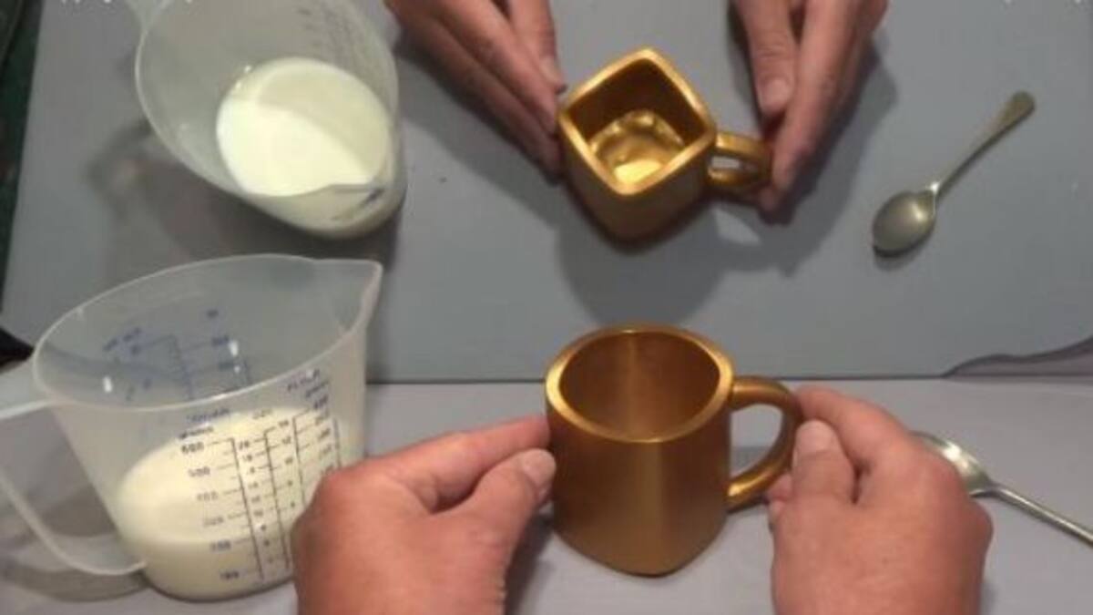Nueva ilusión óptica: ¿La taza es redonda o cuadrada?