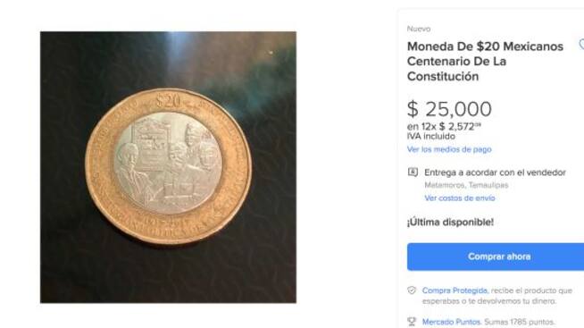 Moneda del centenario de la Constitución Mexicana