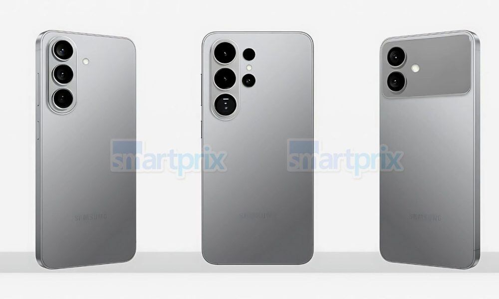 Render de la posible familia Samsung Galaxy S26