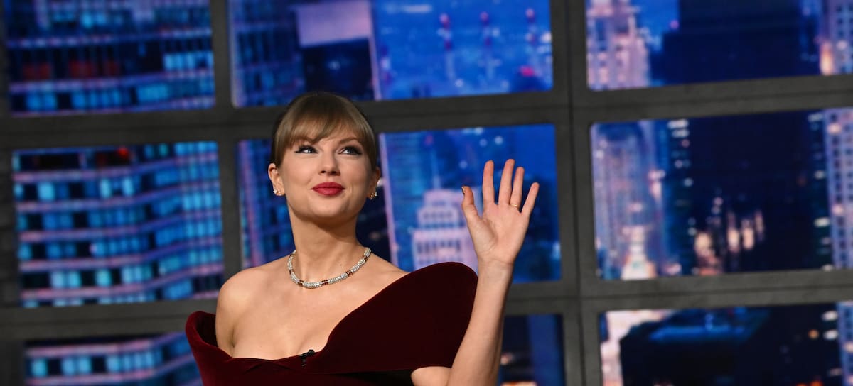 Taylor Swift, en 'The Late Show' de Stephen Colbert.