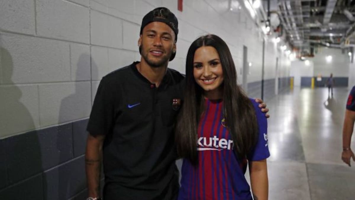 ¡Al fin! Neymar conoció a Demi Lovato