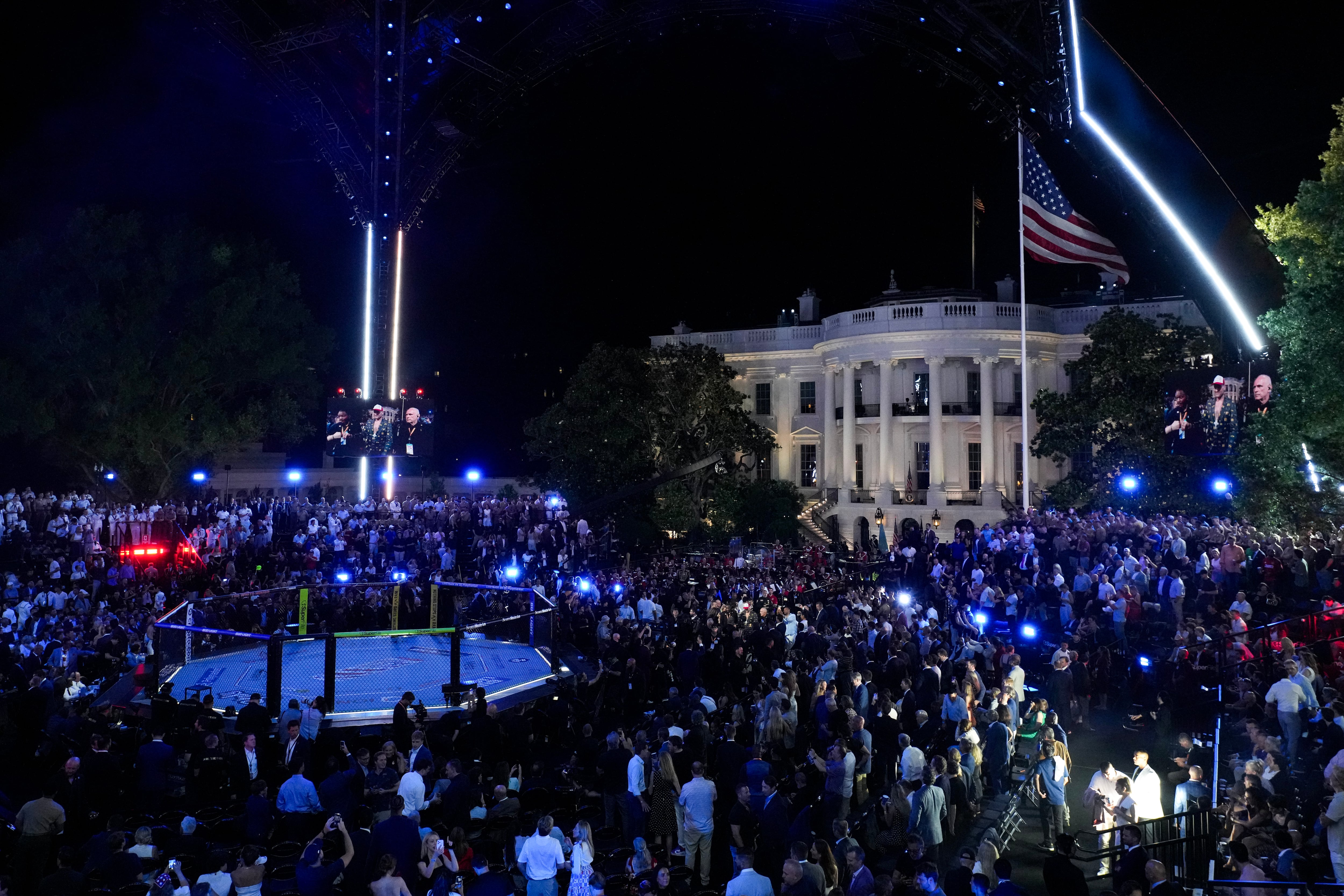 Escenario del UFC 250 en la Casa Blanca de Washington DC