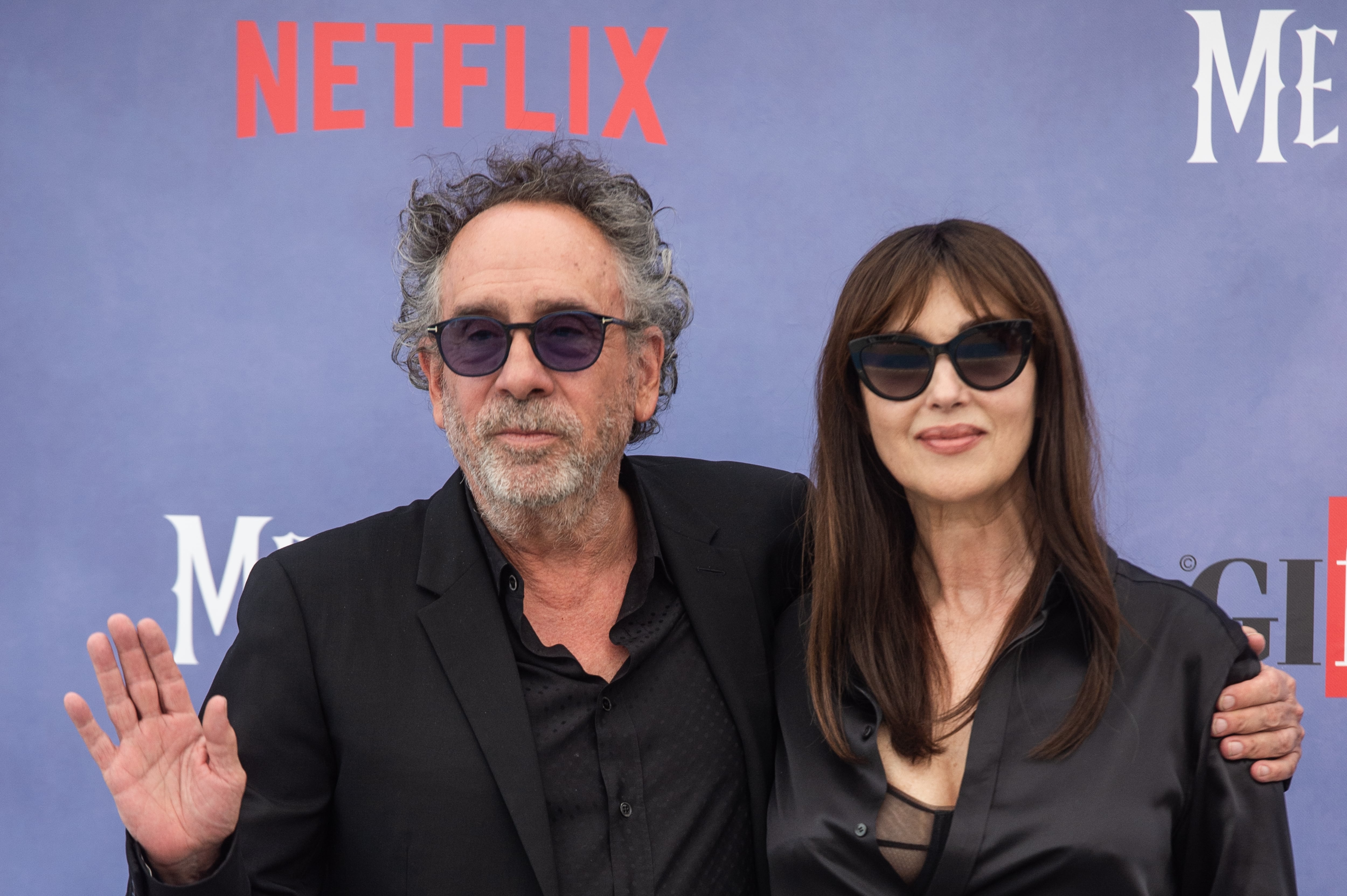 Tim Burton and Monica Bellucci en el Giffoni Film Festival 2025