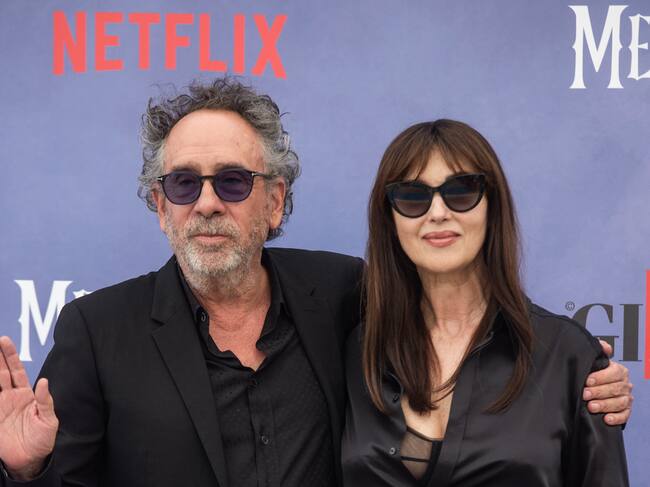 Tim Burton and Monica Bellucci en el Giffoni Film Festival 2025