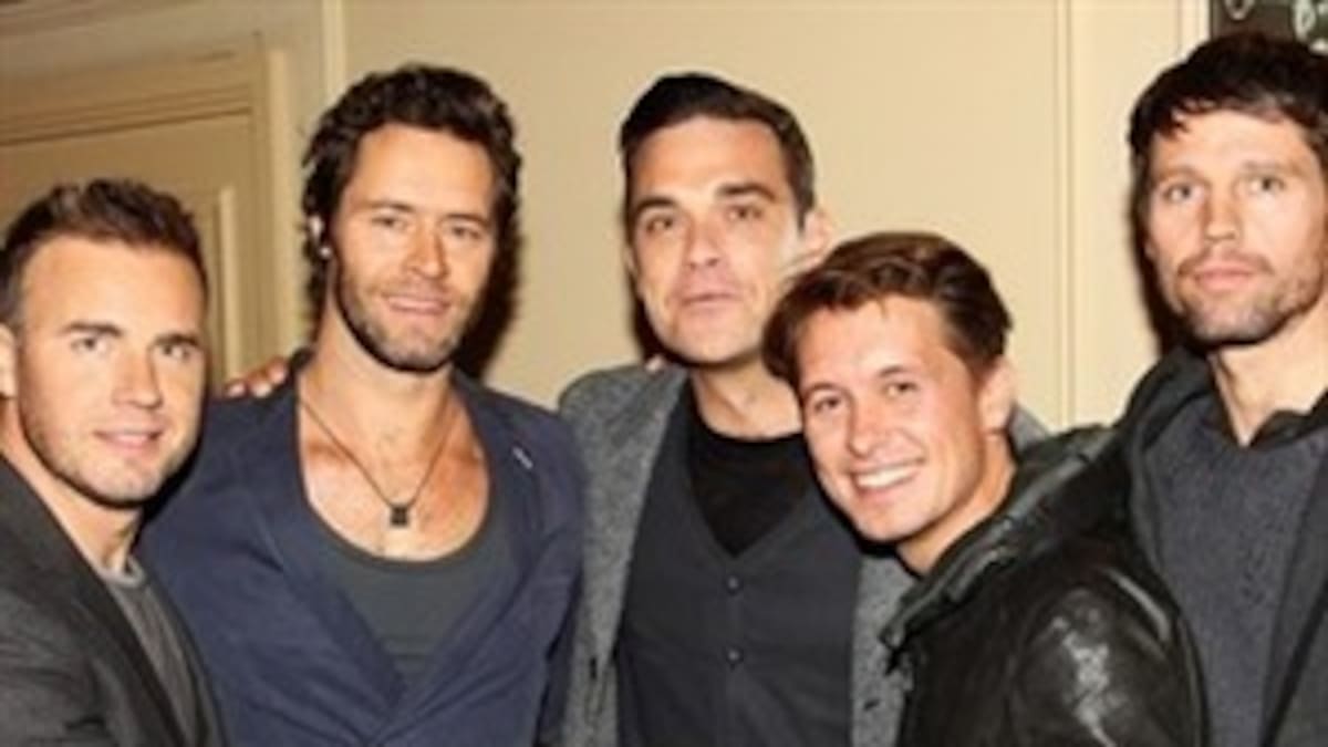 Robbie Williams llora por el fin de Take That