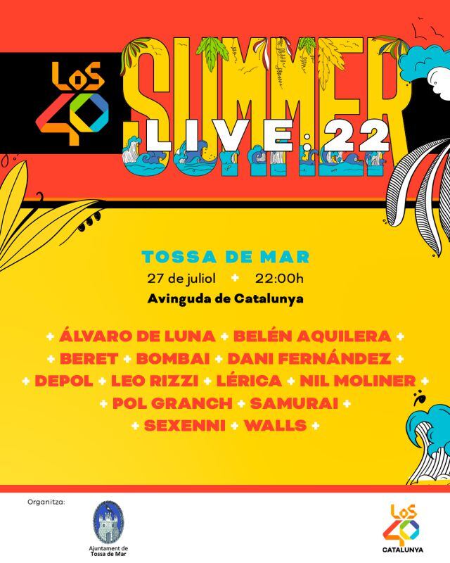 Cartell de la gira ELS40 Summer Live a Tossa de Mar