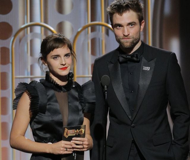 Emma Watson y Robert Pattinson en los Globos de Oro.