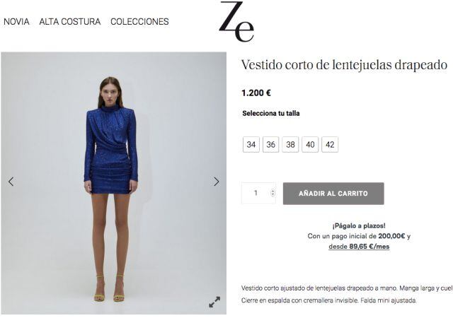 El vestido de Lali en azul