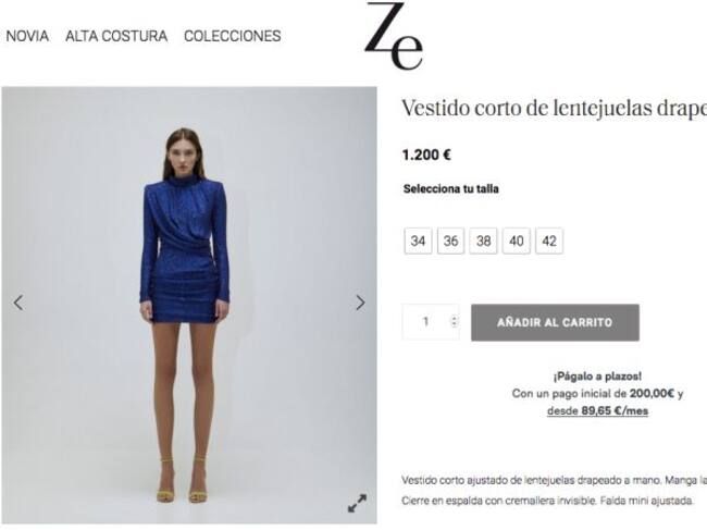 El vestido de Lali en azul