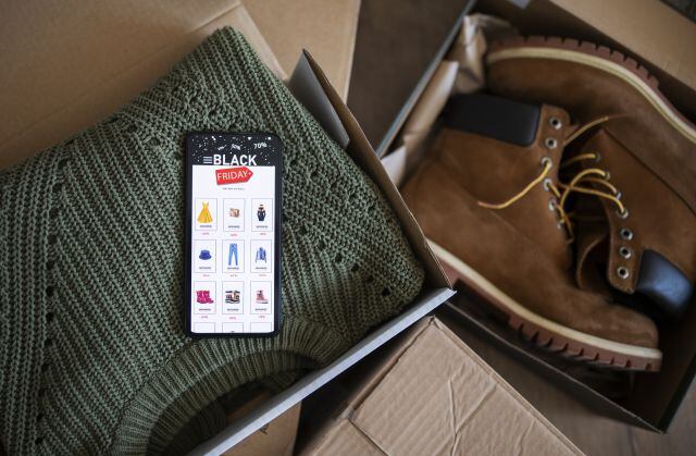 Cajas con las compras hechas del Black Friday.