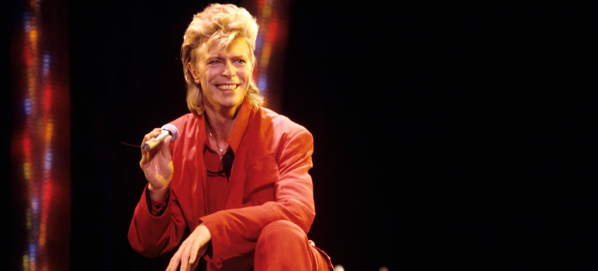 David Bowie en el Giant Stadium en New Jersey, el 3 de agosto de1987