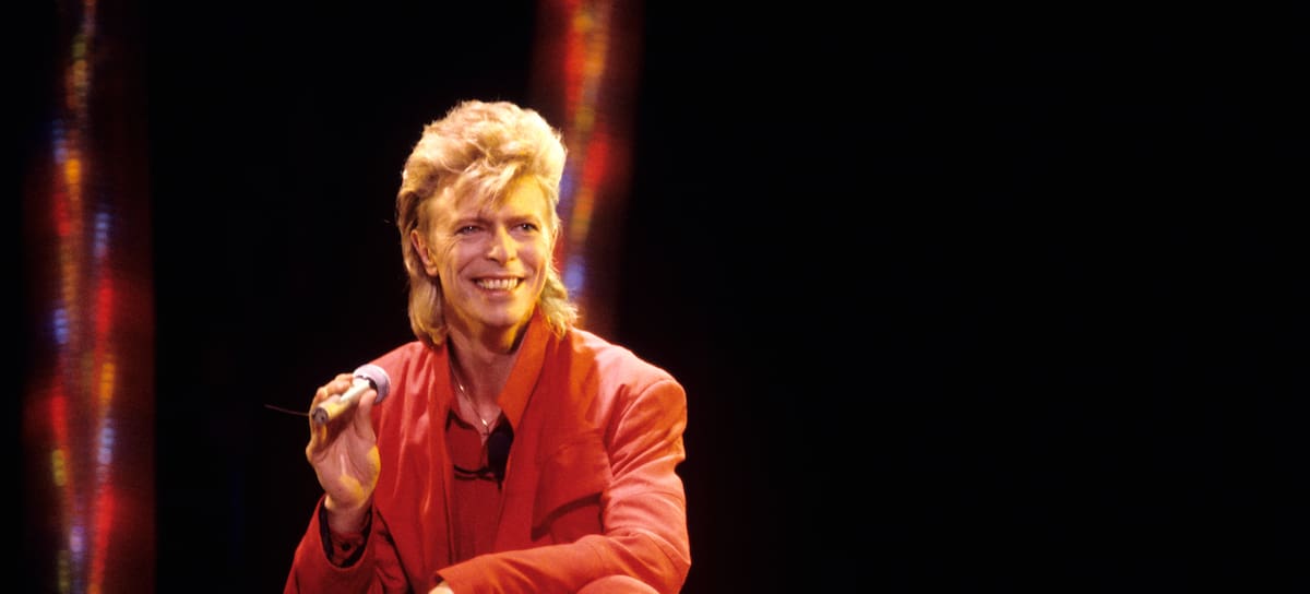 David Bowie en el Giant Stadium en New Jersey, el 3 de agosto de1987