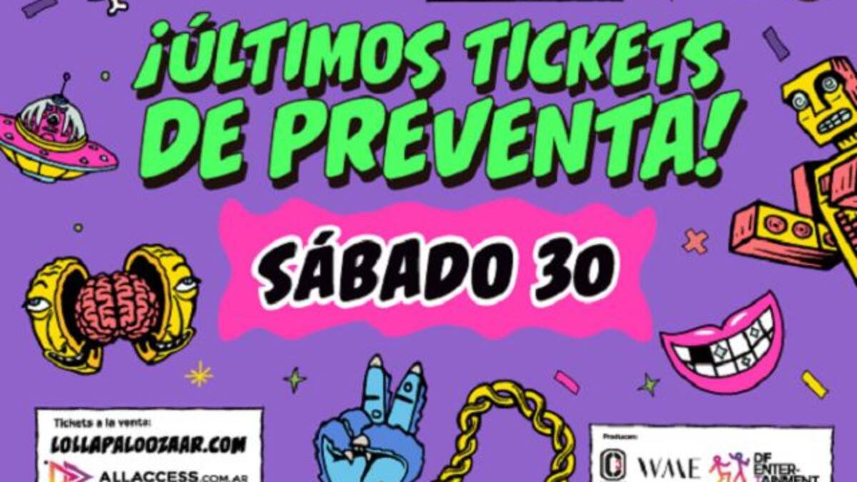 ¡Últimos tickets de Preventa para el sábado 30 de marzo!