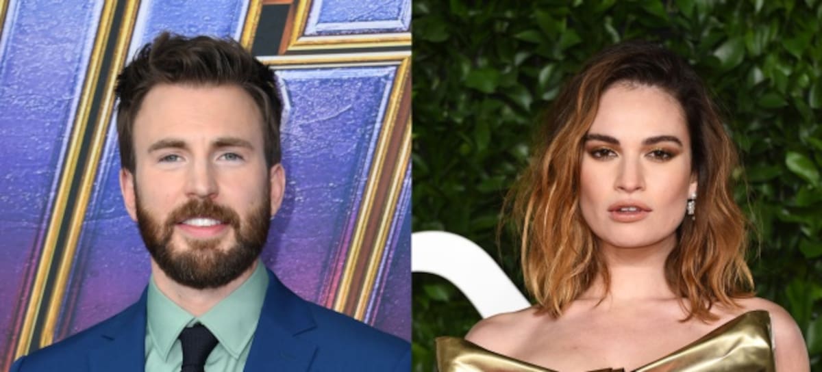 Chris Evans y Lily James
