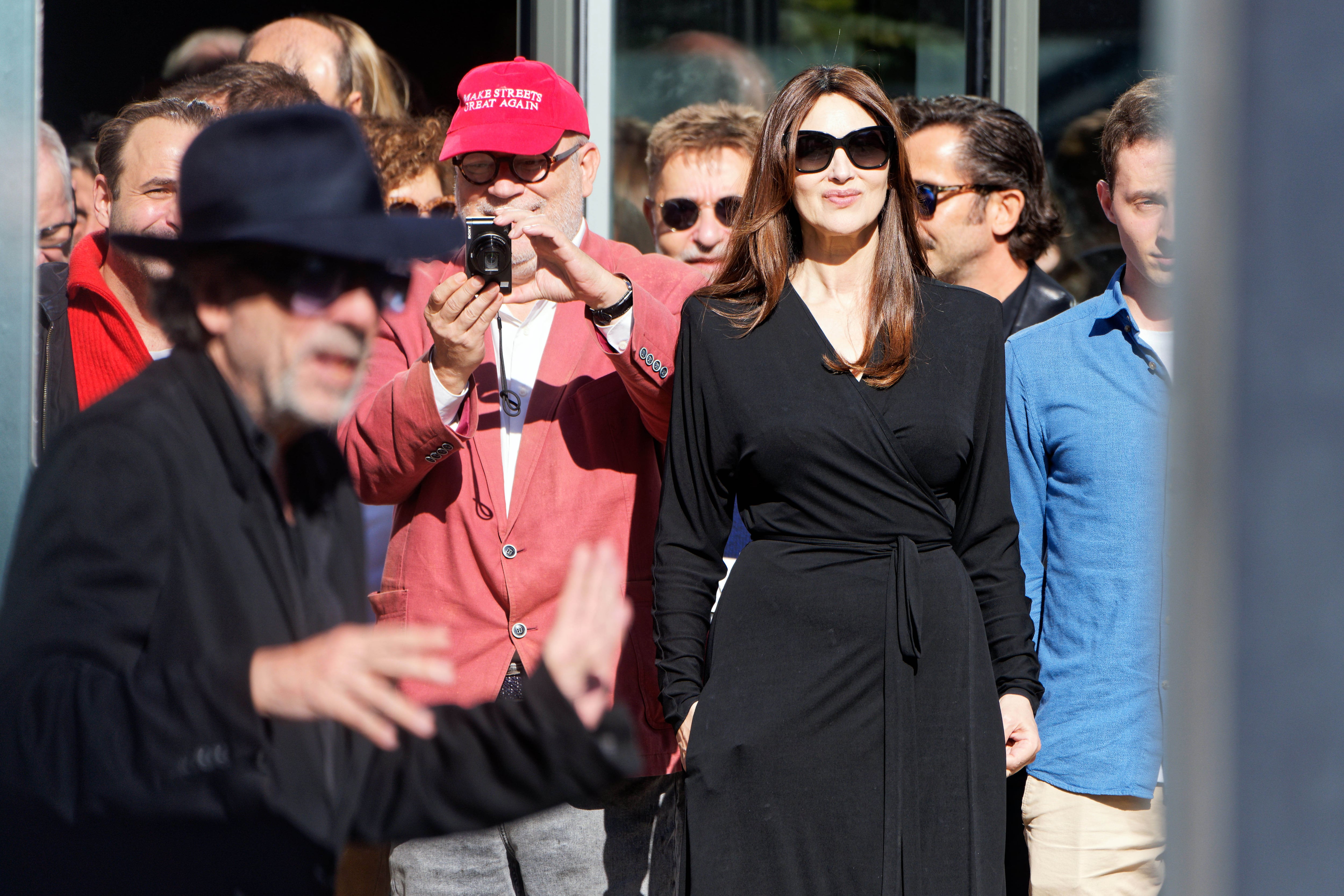 Tim Burton y Monica Bellucci.