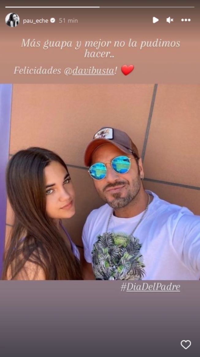 Paula Echevarría felicita a David Bustamante en el Día del Padre