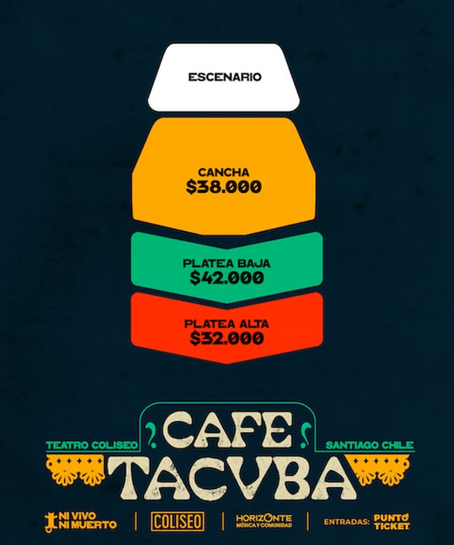 Precios y ubicaciones para ver a Café Tacvba en Santiago de Chile 2023