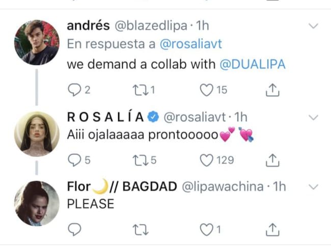 Captura de la respuesta en Twitter.