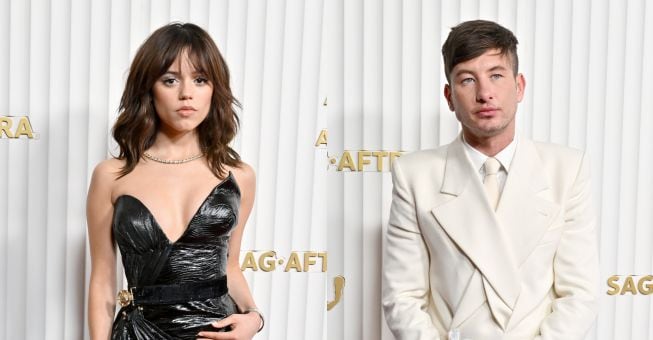 Jenna Ortega y Barry Keoghan, ambos en los Premios del Sindicato de Actores 2023.