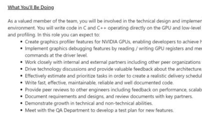 Nvidia busca gente para temas interesantes.