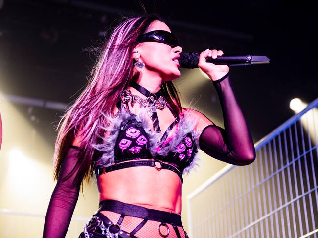 La cantante Anitta en el concierto en la Sala La Riviera el 3 de julio de 2024 en Madrid, España.