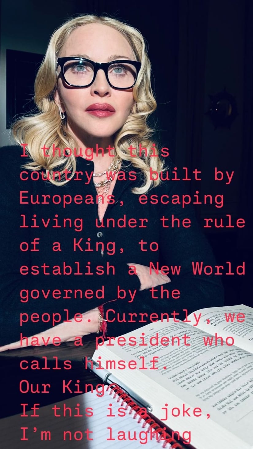 Madonna carga contra Trump en Instagram.