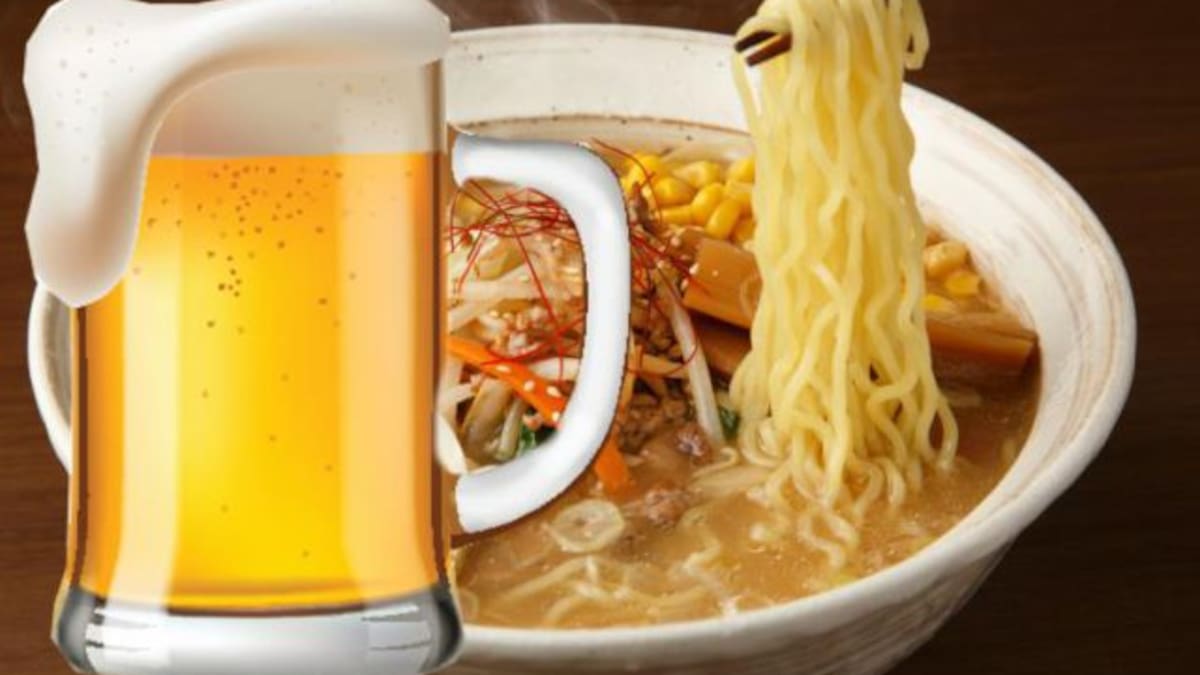 El ramen de cerveza es real, ¿lo probarías?