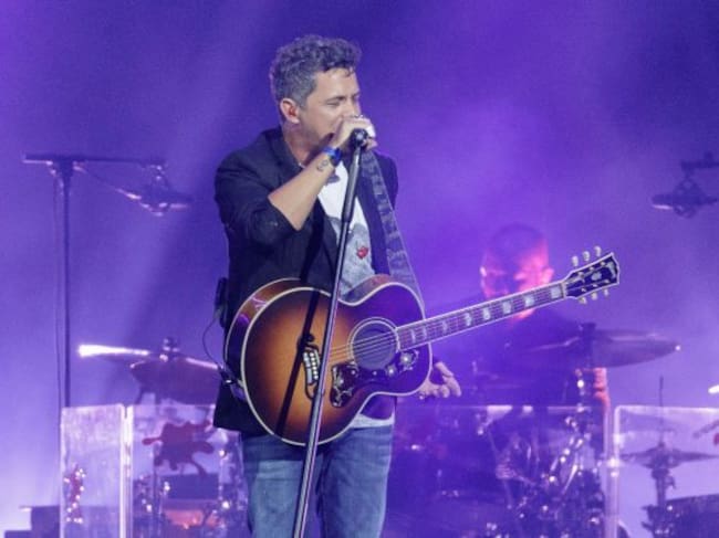 Alejandro Sanz, en un concierto en la presentación de su 'Sirope tour' en Madrid en 2016.